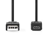 thumbnail of Nedis USB-Kabel - USB 2.0 - USB-A Stecker - USB Micro-B Stecker - 480 Mbps - Vernickelt - 2.00 m - Rund - PVC - Schwarz - Box