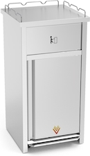 KITCHEN MOVE Pattumiera Push in plastica 8L GLINT bianco e oro