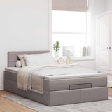 thumbnail of vidaXL Ottoman-Bett mit Matratze & LEDs Taupe 120x200 cm Stoff