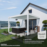 thumbnail of Weide Deluxe | Wand Pergola | Voll Aluminium | 3,6 x 4 M | Lamellendach weiß