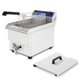 thumbnail of VERTES Roestvrijstalen friteuse, inhoud 13 liter, 50-250 °C, 3000 W, 230 V, koudzoneprincipe, eenvoudig te reinigen, professionele friteuse