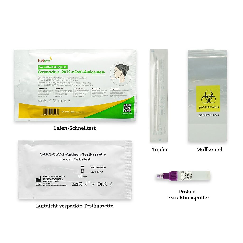 20x Hotgen Antigen-Nasal Laien-Schnelltest (Selbsttest)