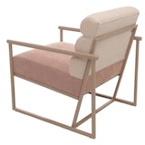 thumbnail of Lounge-Sessel HWC-O38, Cocktail-/Polstersessel Clubsessel, Stoff/Textil (420 g/m²) Metall MVG ~ beige, Polster rosé