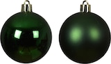 thumbnail of Weihnachtskugeln 8cm Kunststoff Christbaumkugeln Plastik bruchsicher dunkelgrün