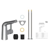 thumbnail of COOL Waschtischarmatur mit herausziehbarer Brause, Wasserhahn Bad ausziehbar, Mischbatterie Waschbecken in Chrom