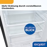 thumbnail of Exquisit Kühlschrank ohne Gefrierfach, 127 Liter, 39 dB, wechselbarer Türanschlag, 3 Glasablagen, KS16-V-H-040E inoxlook-az
