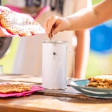 thumbnail of HMF 48000-07 Spendendose mit Griff, 14,5 x 10 cm, Lichtgrau