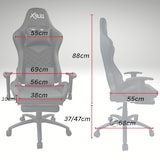 thumbnail of ZIK Sedia da Ufficio Poltrona Gaming Ergonomica con Poggiapiedi e Poggiabraccia, Supporto Lombare, Regolabile in Ecopelle - Nero