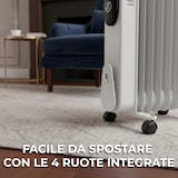thumbnail of Radiatore Ad Olio Elettrico 2000W Con 9 Elementi Termostato Regolabile 3 Livelli di Potenza Silenzioso Basso Consumo Con Ruote fino a 60m² Bianco