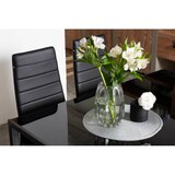 thumbnail of Conjunto de comedor con 4 sillas y mesa rectangular, conjunto de cocina, estilo moderno, tablero de vidrio,sillas de piel sintética-Ettore+Lidia/Negro