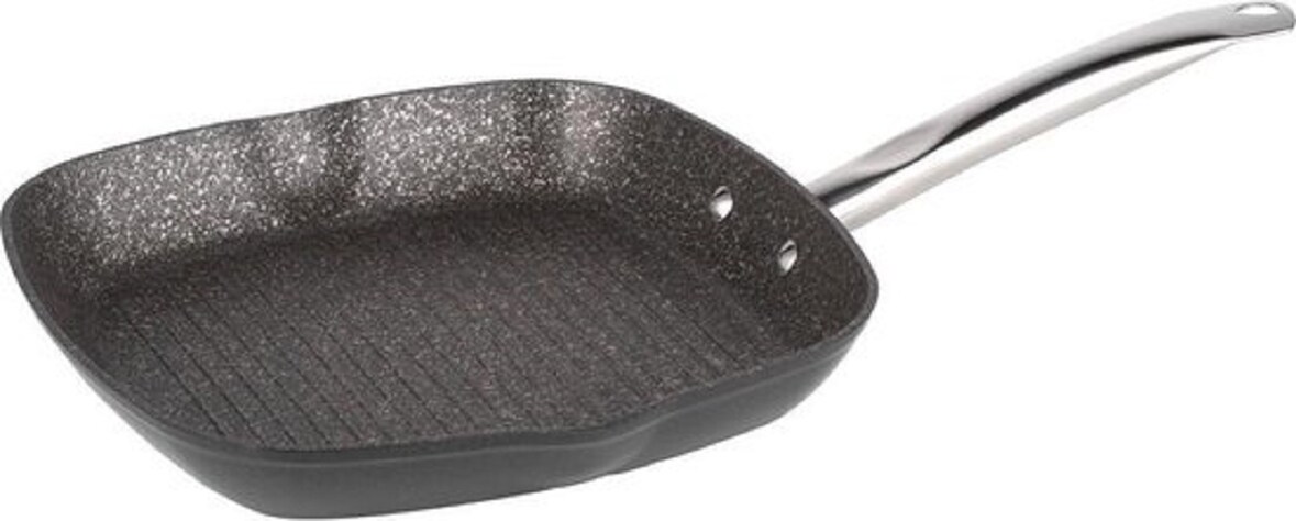 Michelino Profi Grillpfanne 28x28cm Bratpfanne Induktion Antihaftbeschichtung Geeignet