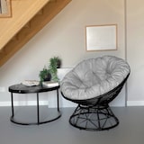 thumbnail of Rijoka Loungestoel Rond – Draaibaar 360 Graden – Zwart