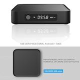 thumbnail of Tv Box Android UHD Quad Core 2.0 Ghz Affichage LED 4K Support Wifi SD Noir YONIS