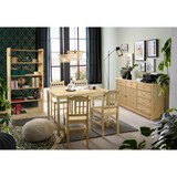 thumbnail of Möbilia Kommode | mit 2 Türen, 6 Schubladen | Kiefer-Holz | B 118 x T 35 x H 75 cm | 19020060 | natur lackiert | Serie KOMMODE