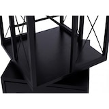 thumbnail of Bücherregal HWC-P13, Standregal Drehregal, Rollen drehbar Tür, Metall Industrial Melamin MVG 162x40x42cm ~ schwarz