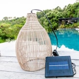 thumbnail of Lumisky HOLIDAY hanglamp op zonne-energie, 42 cm hoog, 5 m lang Polyrotan Beige