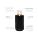 thumbnail of Planika - Mandala Biofireplace Lareira portátil a bioetanol com tecnologia Commerce, vidro cilíndrico preto