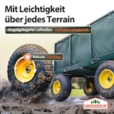 thumbnail of GARDEBRUK® Transportwagen 550kg Belastbar Profilräder Luftbereift Lenkachse Plane Bollerwagen Handwagen Gartenwagen