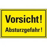 thumbnail of Schild I Hinweisschild Vorsicht! Absturzgefahr!, Kunststoff, 300x200mm