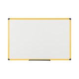 thumbnail of Bi-Office Industrial Ultrabrite Robuust Gelakt Stalen Magnetisch Whiteboard Met Een Geel Aluminium Omlijsting En Pennenbak, 150x100 cm