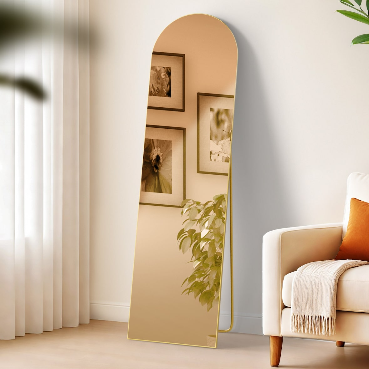 Spiegel Moline gold glanz/140x40 cm