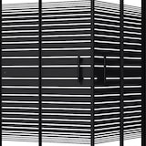 thumbnail of Box Doccia 80x120x80 Scorrevole Reversibile 3 Ante H190 Vetro Temperato 6mm Cabina Doccia Cristallo Serigrafato  - Nero