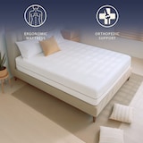 thumbnail of Matelas double français 140X200 mousse hypoallergénique | Hauteur 16 cm | Orthopédique | Housse anti-acariens | Fabriqué Italie
