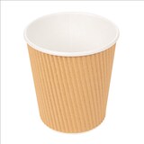 thumbnail of Dreiwandiger gerippter Pappbecher 8 oz / 25 cl (35 Einheiten)