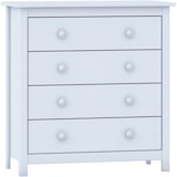 thumbnail of Cómoda 4  cajones , pino macizo, Moblit, serie Alme blanco, medidas: (78,5x75x35) cm ( altoxanchoxfondo), color blanco lavado.
