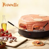 thumbnail of Emerio Pizzarette – Pizzaofen für 6 Personen – Handgefertigte Terrakotta-Kuppel – 6 isolierte Backspatel – Edelstahl-Backplatte – PO-115848.1 1500 W