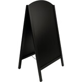 thumbnail of BRASQ Krijtstoepbord Elegance Zwart - 70x130 CM - Krijtbord - Reclamebord - Stoepbord - Dubbelzijdig - voor Binnen en Buiten - Horeca