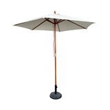 thumbnail of XXL Holz Sonnenschirm Marktschirm Gartenschirm Holzgestell Beige Ø4m