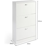 thumbnail of DUPI Mueble Zapatero Madera | 3 Puertas Oscilobatientes | 6 Baldas para 28 Zapatos | Diseño Minimalista | Zapatero Entrada (Blanco Veteado)