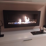 thumbnail of Chimenea de bioetanol Modelo Ebba Negro con cristal protector 90 cm