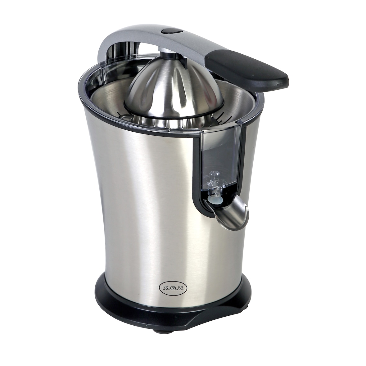 R.G.V. Spremiagrumi elettrico Arancia Express con cono in acciaio inox, Bpa Free, 160Watt 110131