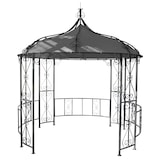 thumbnail of Pergola Almeria, rond tuinpaviljoen, stevig stalen frame Ø 3m ~ grijs