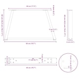 thumbnail of vidaXL Couchtischbeine V-Form 2 Stück Weiß 50x(42-43,3) cm Stahl