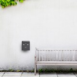 thumbnail of Relaxdays Wandaschenbecher für draußen, abschließbar, Metall, Aschenbecher Wandmontage, HBT: 30 x 26 x 9,5 cm, anthrazit