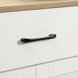 thumbnail of HOMCOM carro de cocina con 1 cajón 2 puertas toallero y especiero carrito auxiliar con ruedas para comedor salón bar carga 80 kg 105x36x85 cm blanco