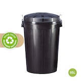 thumbnail of Cubo industrial 95 litros con tapa. Color Negro.