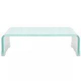 thumbnail of Helloshop26 - Meuble télé buffet tv télévision design pratique support pour moniteur 40 cm verre blanc 2502227