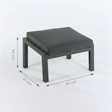 thumbnail of Apoio para os pés do exterior, alumínio reforçado antracite e almofada cinza