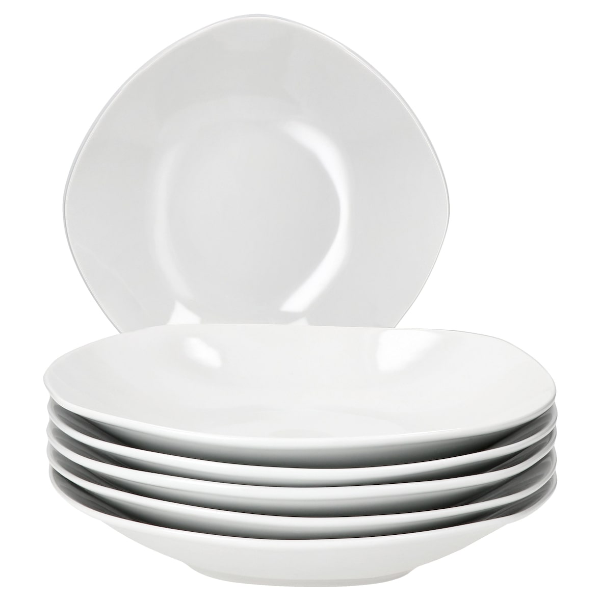 6er Set LOTTA Suppenteller weiß Porzellan 21,8cm