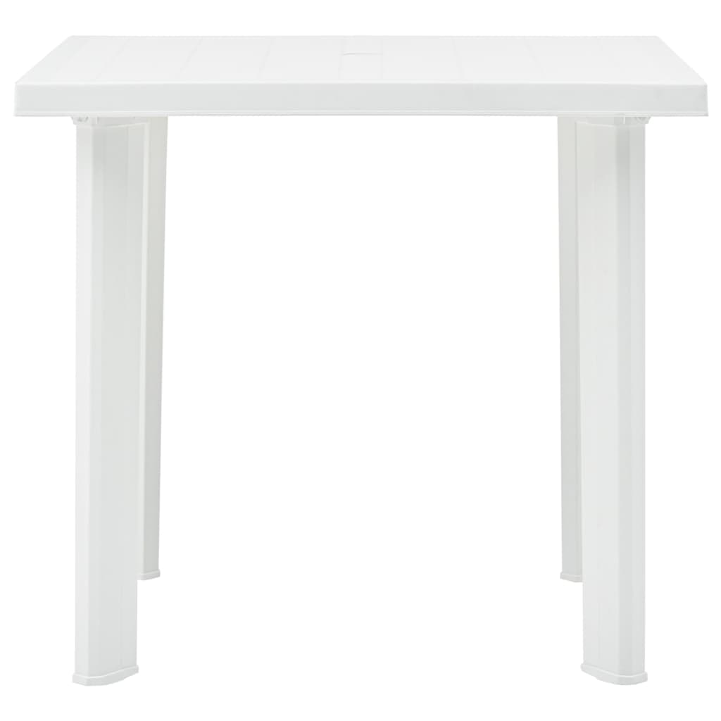 vidaXL Tuintafel 80x75x72 cm kunststof wit
