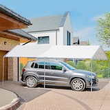 thumbnail of Outsunny Gazebo Copertura per Auto 6x3m in Acciaio Zincato, Tendone per Auto con Kit di Ancoraggio, Bianco