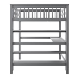 thumbnail of Merax Hochbett Kiefernholzbett  Lattenrost 140x200cm onhe Stuhl