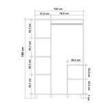 thumbnail of Armario Leva Hedera Jungle pino atlántico blanco 80x170x35 cm