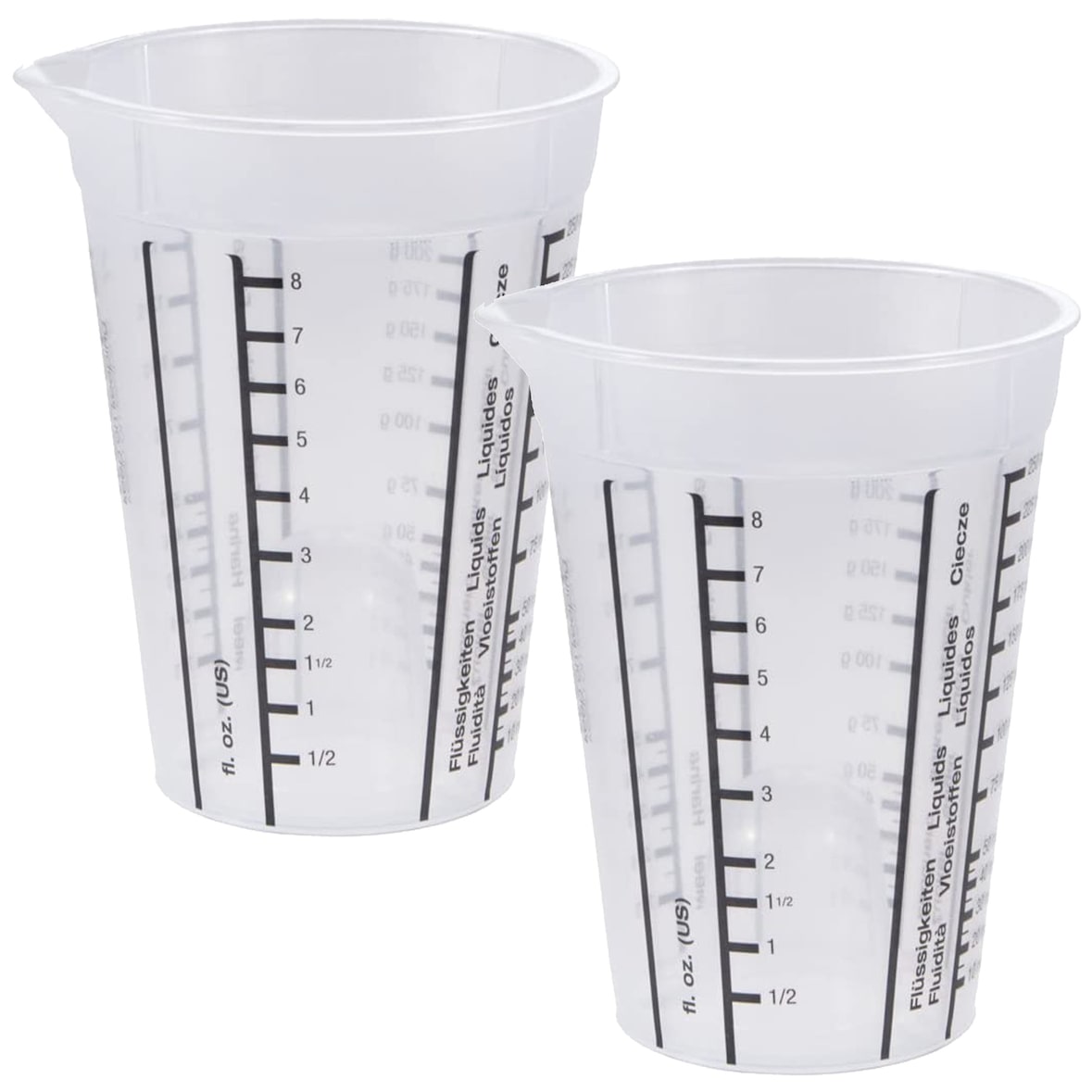 Keeper Mario - 2er Pack Messbecher 250 ml transparent/schwarz