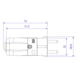 thumbnail of BACHMANN montage stekker zwart, CEE 7/7 2-polig met randaarde