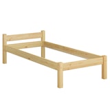 thumbnail of Einzelbett Kiefer natur 90x200 Massivholz-Bettgestell ohne Rollrost Bettrahmen 60.36-09 oR